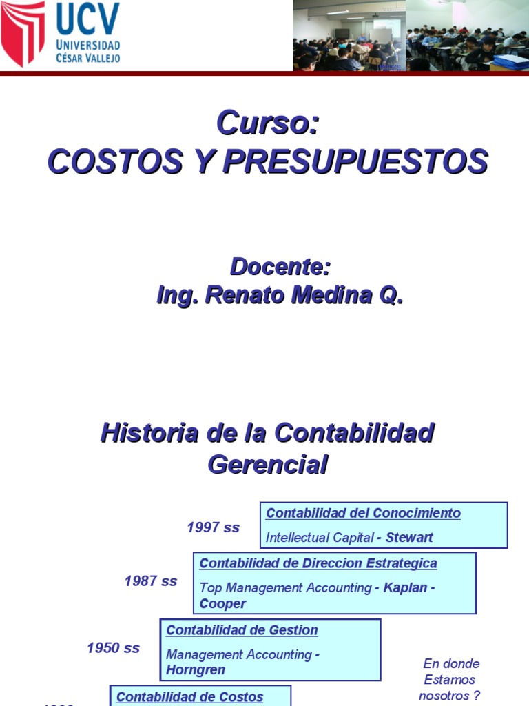 Curso de Costos y Presupuestos UCV | PDF | Costo | Presupuesto