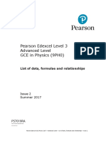 A Level Physics Data Formulae Relationships PDF