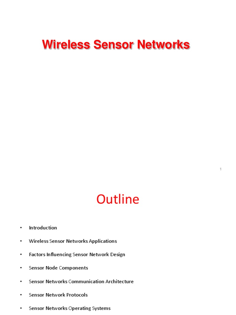 Wireless Sensor Networks PDF Wireless Sensor Network Wireless