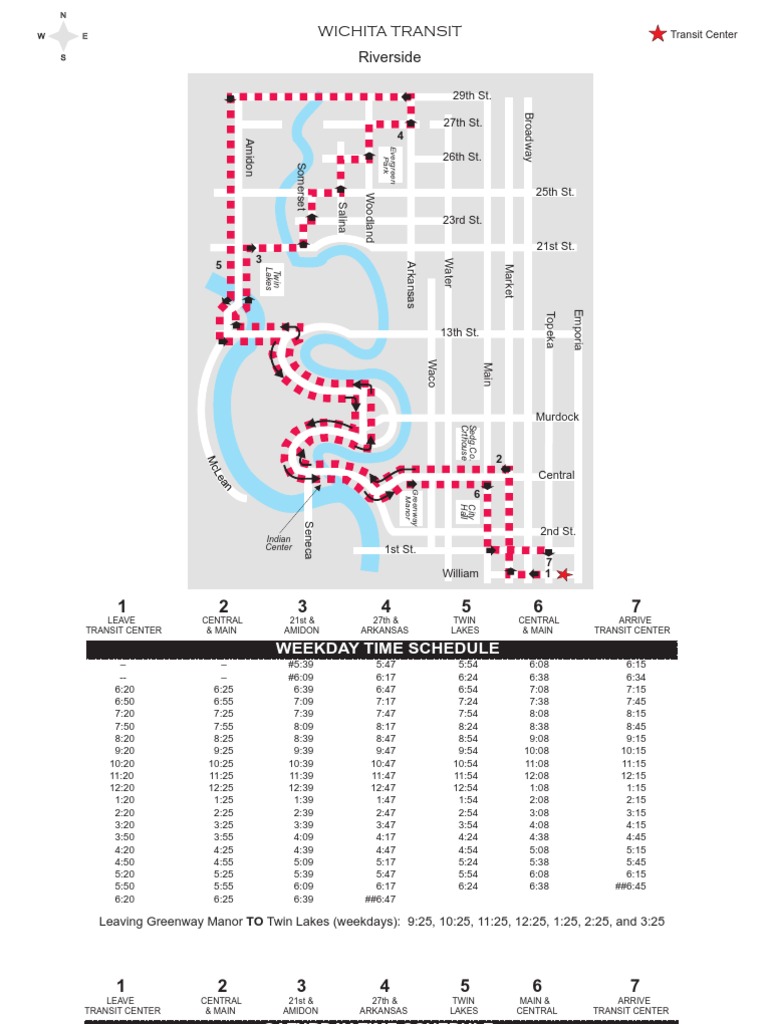 Wichita Transit Weekday Schedule | PDF
