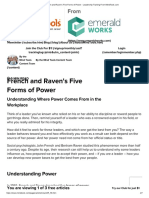 French and Raven's Five Forms of Power 