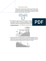 Taller Mecánica de Fluidos - ESTABILIDAD Y ECUACÓN DE BENOULLI PDF
