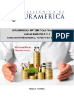 UNIDAD DIDACTICA 2 MATEMATICAS FINANCIERAS Tasa de Interes