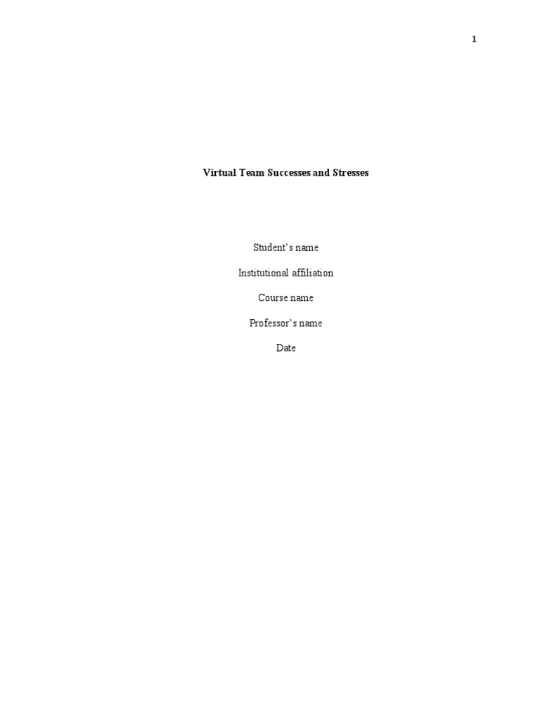 Managing Cultural Diversity in Virtual Teams | PDF | Social Psychology ...