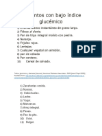 Alimentos Con Bajo Índice Glucémico