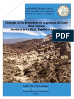 Sofia Zoraires Geologia de Los Alrrededores de La Qubrada Del Jume - La Rioja