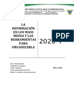 Medios masivos y organización de información