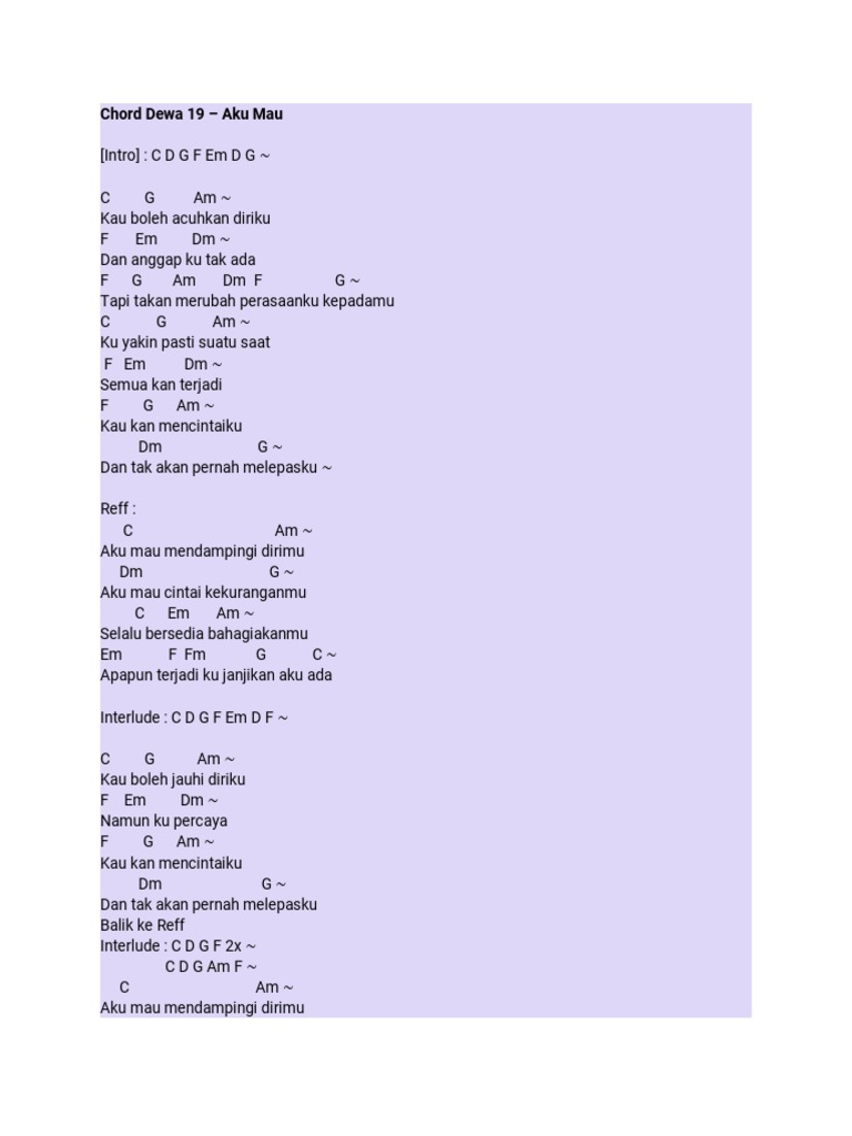Chord Gitar Pop Pdf