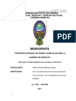 Monografia Diseño Curricular UMSA PDF