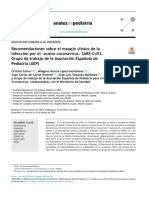 Recomendaciones Sobre El Manejo Clínico de Lainfección Por El Nuevo Coronavirus SARS-CoV2.