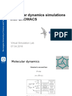Molecular Dynamics Simulations With GROMACS: Virtual Simulation Lab 07.04.2016