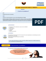 ¿Cuál Es El Problema?: 1°, 2°, 3°, 4° y 5° Grado: EDUCACIÓN PARA EL TRABAJO