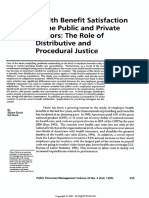 Health Benefit Satisfaction in The Public and Private Sectors: The Role of Distributive and Procedural Justice
