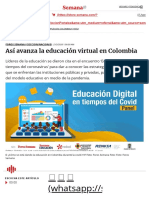 ¿Cuáles Son Los Retos de La Educación Virtual en Colombia - PDF