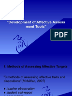 Development of Affective Assess Ment Tools