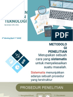 Metode Penelitian Sains Dan Teknologi: 4 Meeting (April 1 2020)