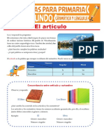 Concordancia Entre Artículo y Sustantivo para Segundo Grado de Primaria PDF