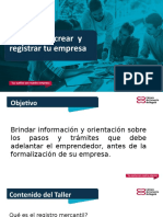 Taller Pasos para Crear Empresa Externo 2019 - Cámara de Comercio Nov2019