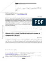 Formación Del Talento Humano y La Estrategia Organizacional en Empresas de PDF