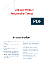 Perfect and Perfect Progressive Tenses