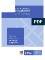 PLAN NACIONAL DE DESARROLLO - PLAN PLURIANUAL DE INVERSIONES PPI 2018-2022n