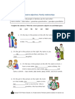 Worksheet 5.: Possessive Adjectives: Family Relationships