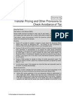 Transfer Pricing and Other Provisions To Check Avoidance of Tax