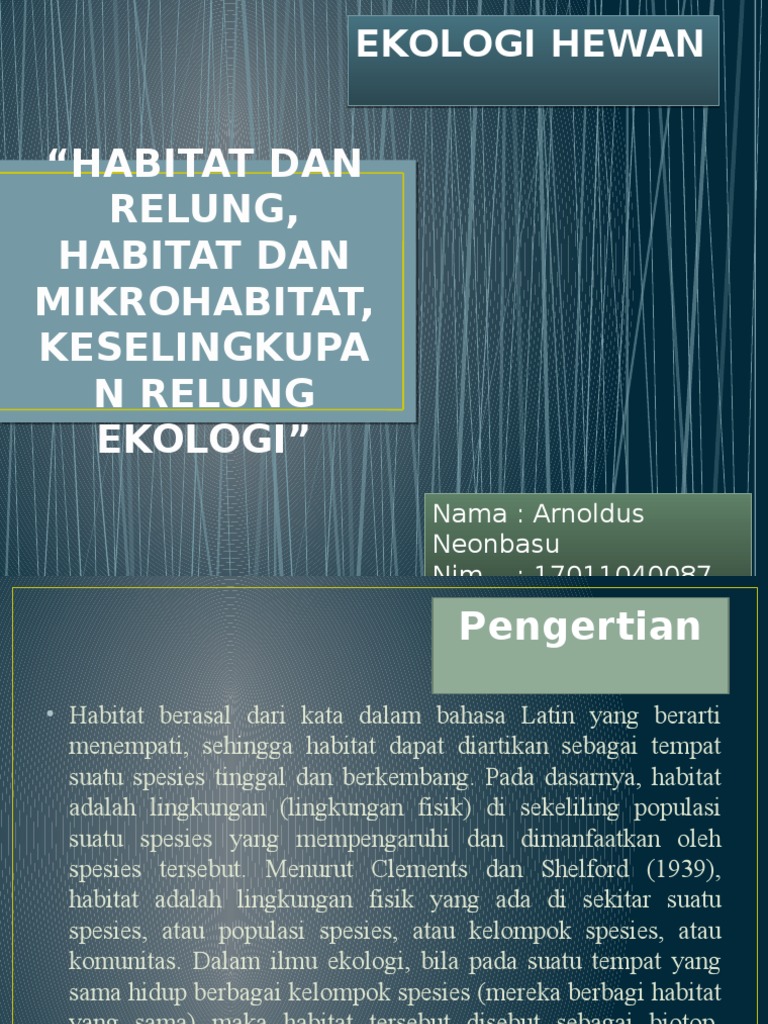 Habitat, Relung, dan Mikrohabitat Ekologi | PDF | Ilmu Sosial | Sains ...
