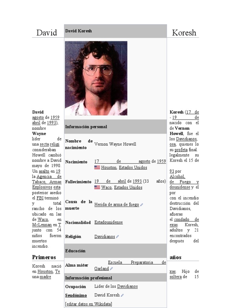 David Koresh | PDF | Religión y creencia