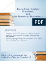 Idaho Core Teacher Standards and Danielson Framework Presentatin
