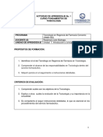 V1Guía de Aprendizaje 1 Toxicología SEMESTRE 1-2020