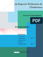 Proyecto emprendimiento Escuela Politécnica Chimborazo