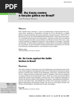 Da Costa contra a facção gálica no Brasil