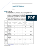 Part A:: Individual Sports Assignment 6.1 Fitness Post Assessment