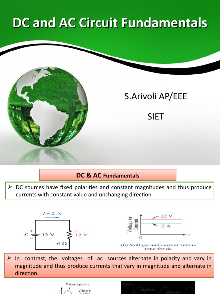 AC and DC Circuit Fundamentals | PDF | Direct Current | Hertz