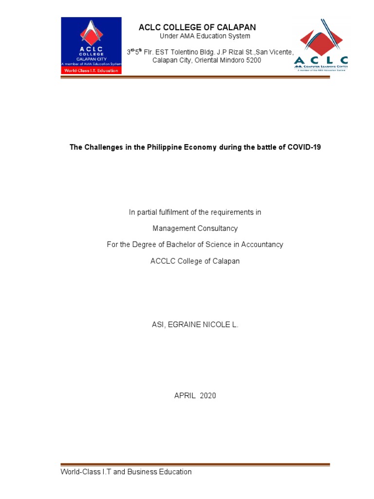 Philippine Economy Challenges COVID-19 | PDF | Economy Of The ...
