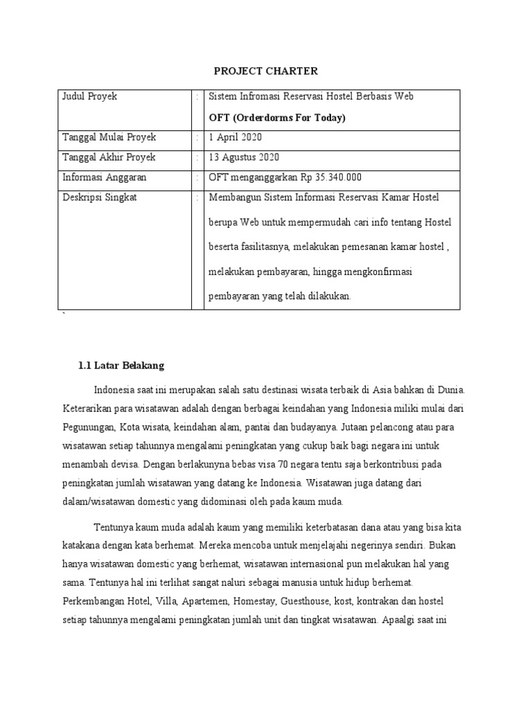 Sistem Reservasi Hostel Online Indonesia | PDF