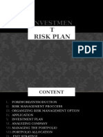 INVESTMENT RISK AND RETURN PLAN