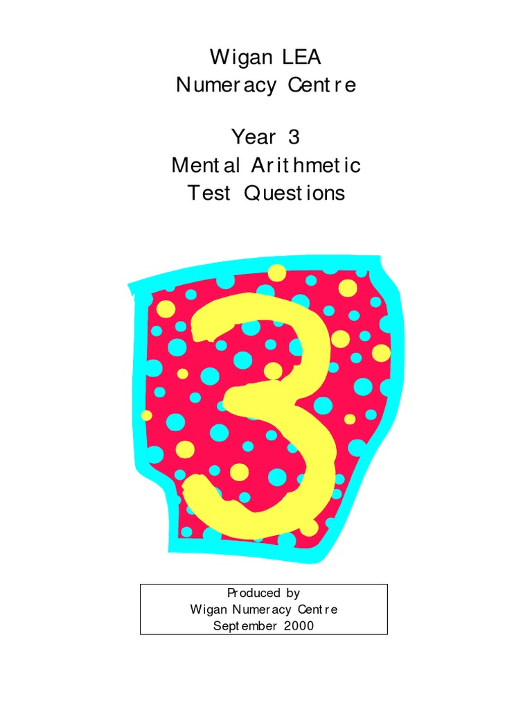 Year 3 Mental Arithmetic Tests | PDF | Teaching Mathematics | Geometry