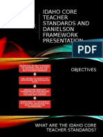 Idaho Core Teacher Standards and Danielson Framework Presentation Sellman 2020 0303