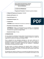 Guía de aprendizaje sobre fertilización agrícola ecológica