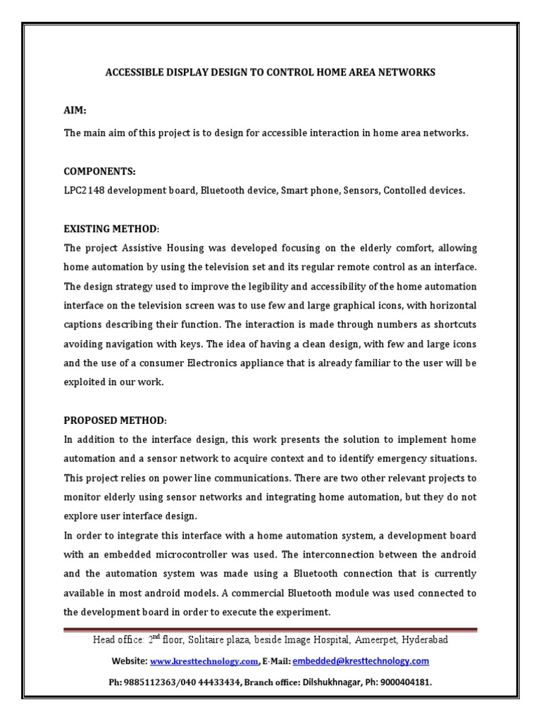 25.accessible Display Design To Control Home Area Networks | PDF ...