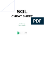 SQL Cheat Sheet For Data Scientists by Tomi Mester 2019 PDF