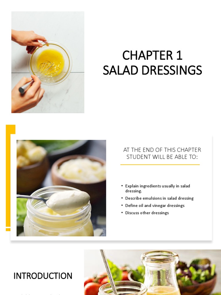 CHAPTER 1 Salad Dressing PDF PDF Vinegar Salad