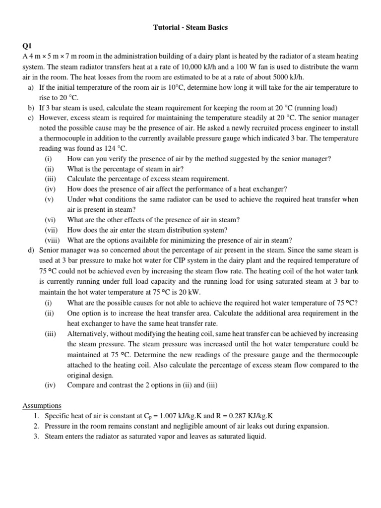Steam Heating System Analysis | PDF | Heat Transfer | Heat Exchanger