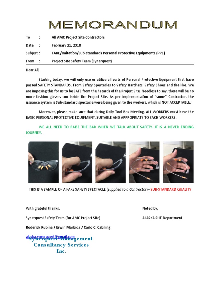 Enforcing Strict Standards for Personal Protective Equipment to Ensure