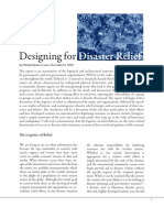 Designing For Disaster Relief