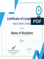 Certificate of Completion - Agile