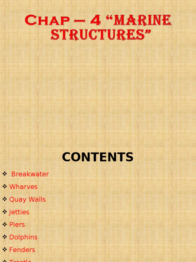 Overview of Marine Structures | PDF | Pier | Wharf