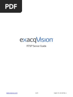 Exacqvision RTSP Server Guide